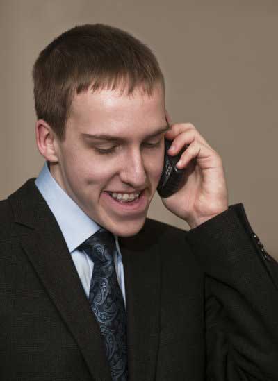 Man talking on mobile phone