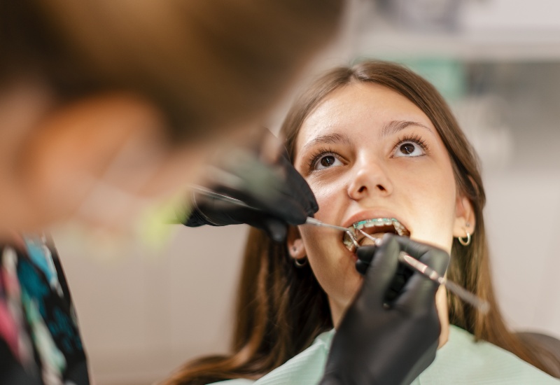 Braces removal procedure for child in Westlake, OH