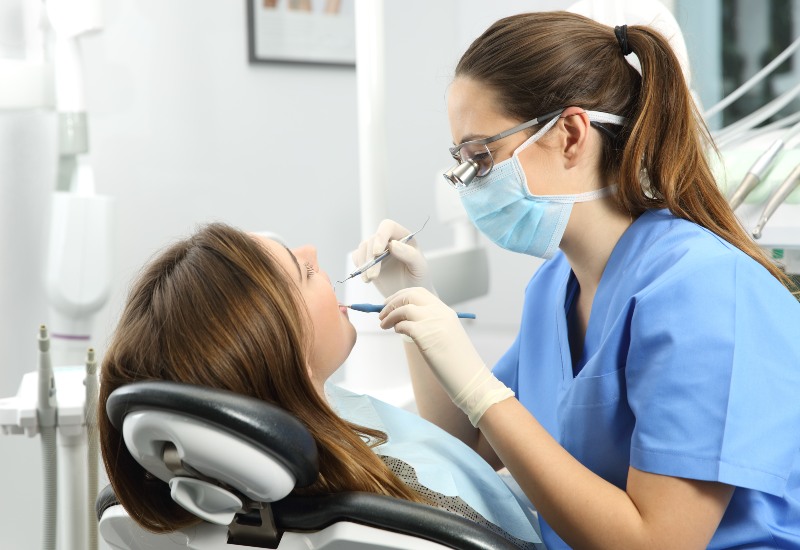 Dentist treating gum disease in Westlake, OH